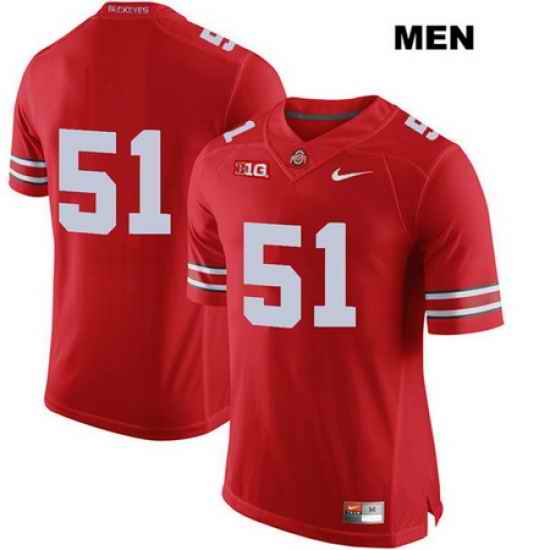 Antwuan Jackson Ohio State Buckeyes Stitched Authentic Nike Mens  51 Red College Football Jersey Without Name Jersey